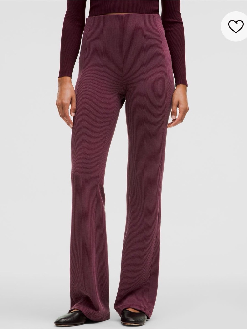 lululemon ribbed softstreme flared pant